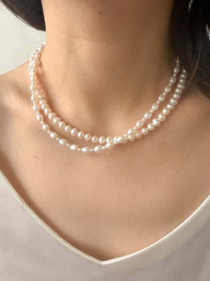 Layered Freshwater Pearl Necklace by Le Jardin Perles