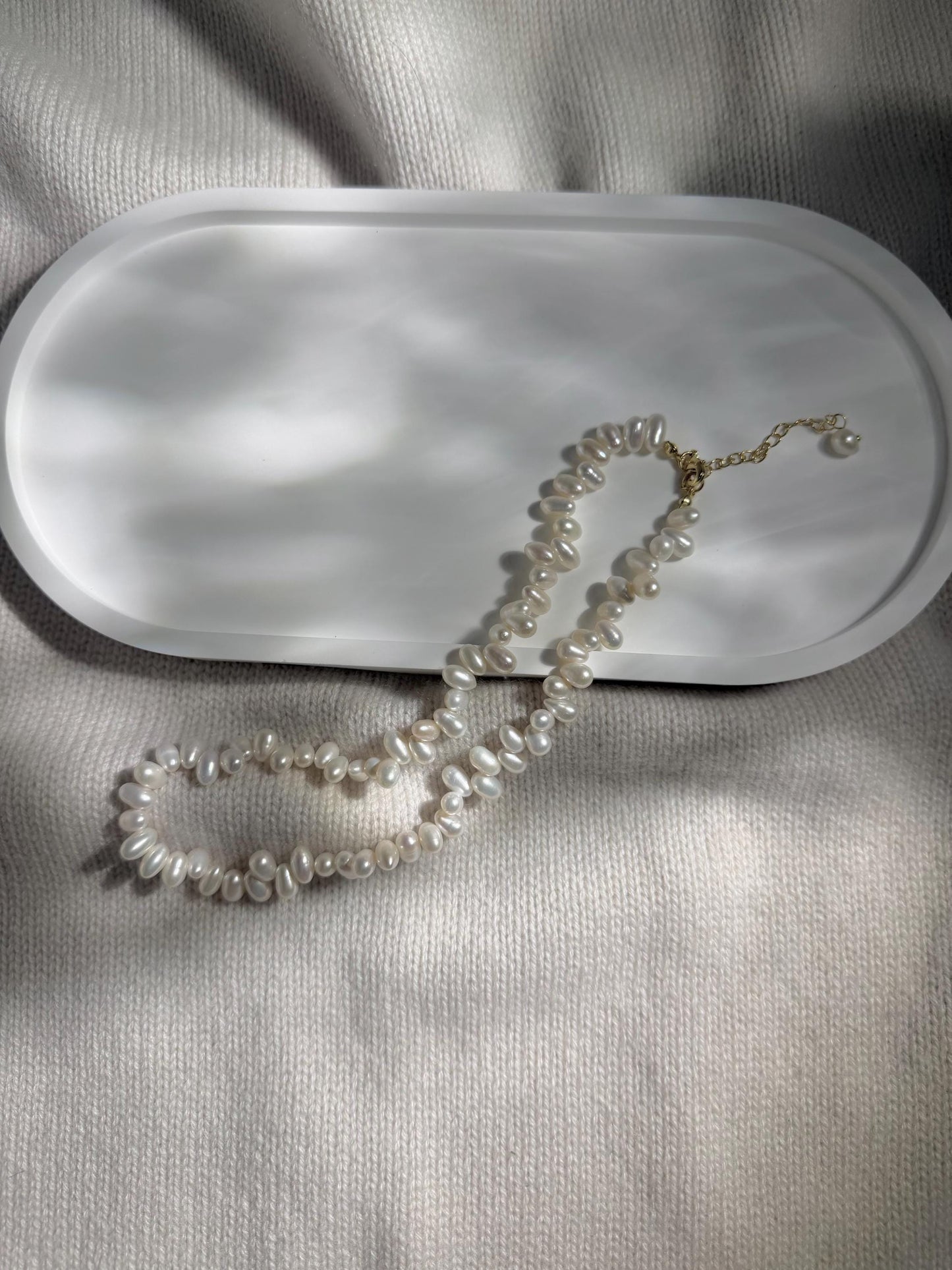 Additional view of freshwater baroque pearl necklace by Le Jardin Perles