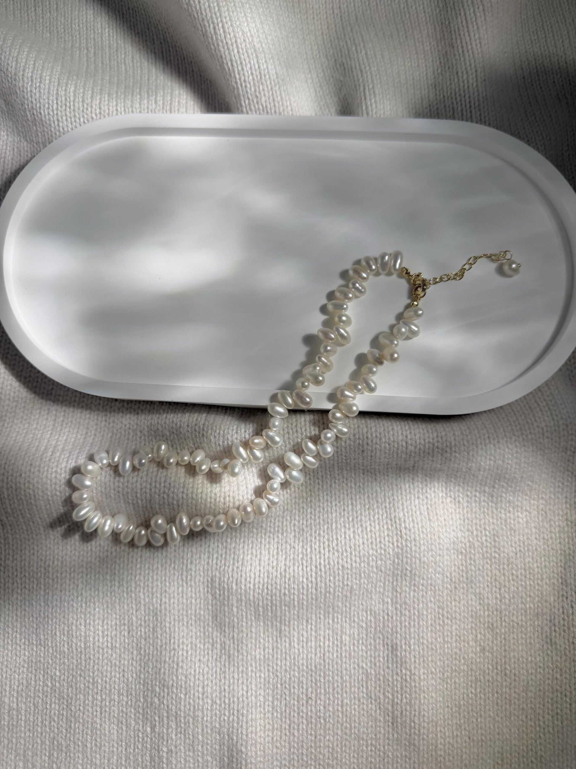 Additional view of freshwater baroque pearl necklace by Le Jardin Perles