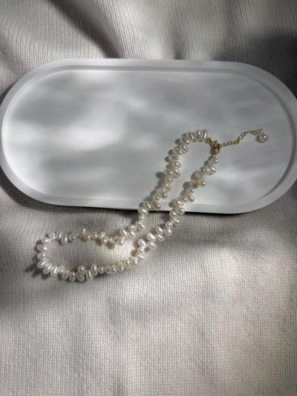 Additional view of freshwater baroque pearl necklace by Le Jardin Perles