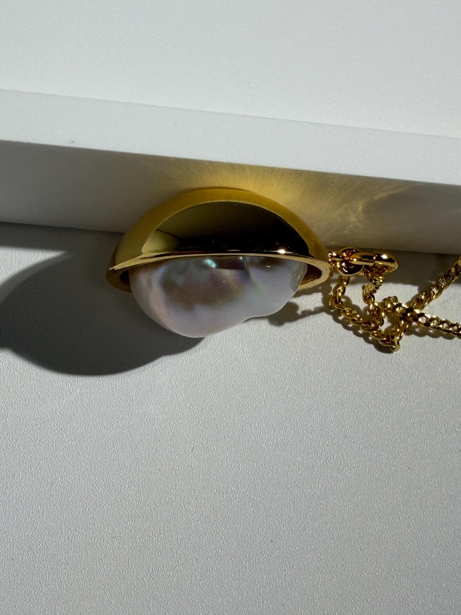 Additional view of freshwater pearl pendant necklace by Le Jardin Perles