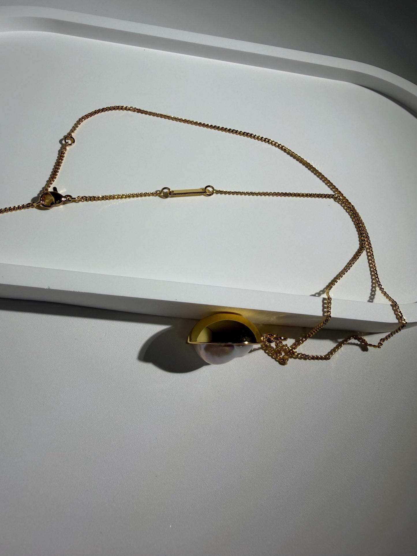 Additional view of freshwater pearl pendant necklace by Le Jardin Perles