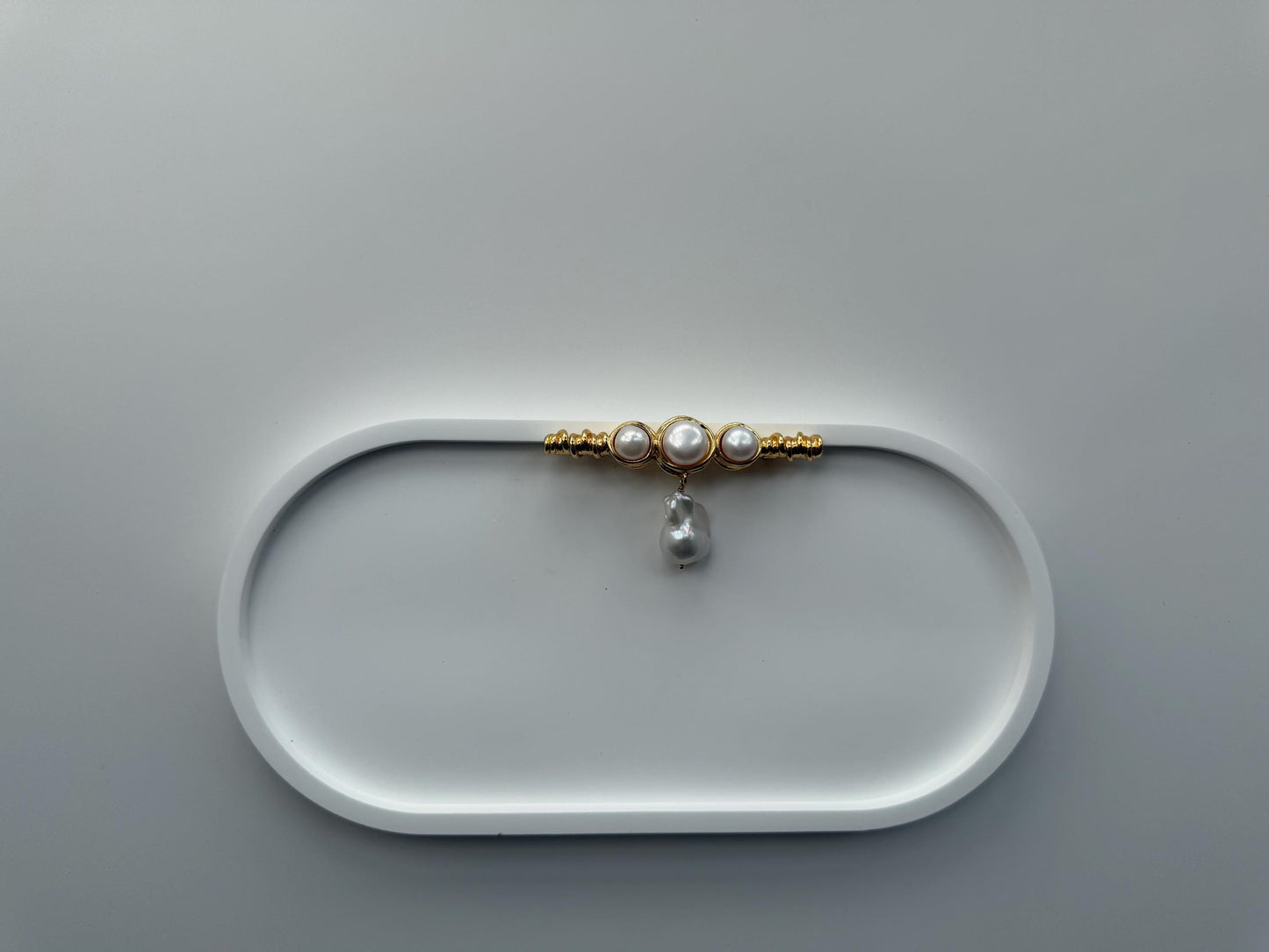Additional view of baroque pearl brooch by Le Jardin Perles