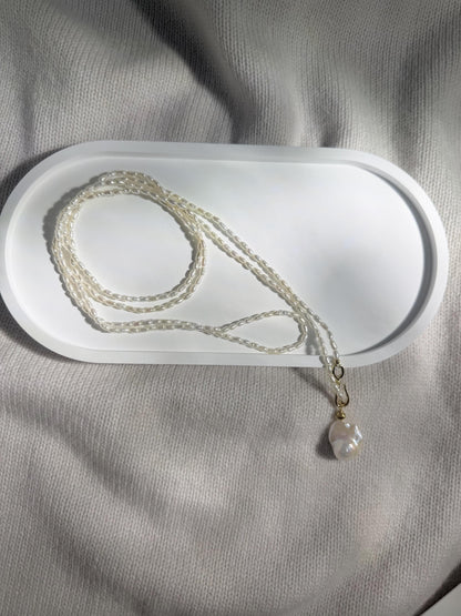 Long Freshwater Pearl Necklace by Le Jardin Perles