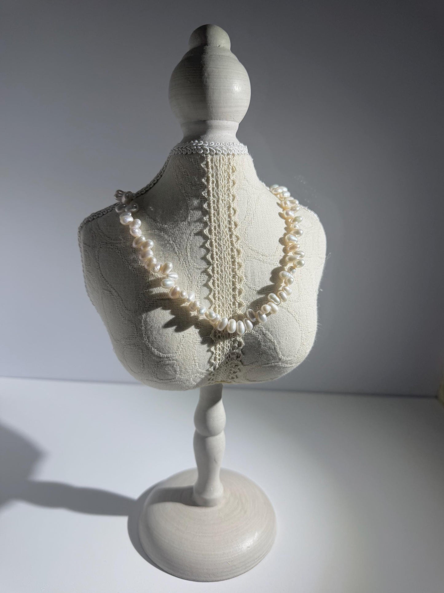 Additional view of freshwater baroque pearl necklace by Le Jardin Perles