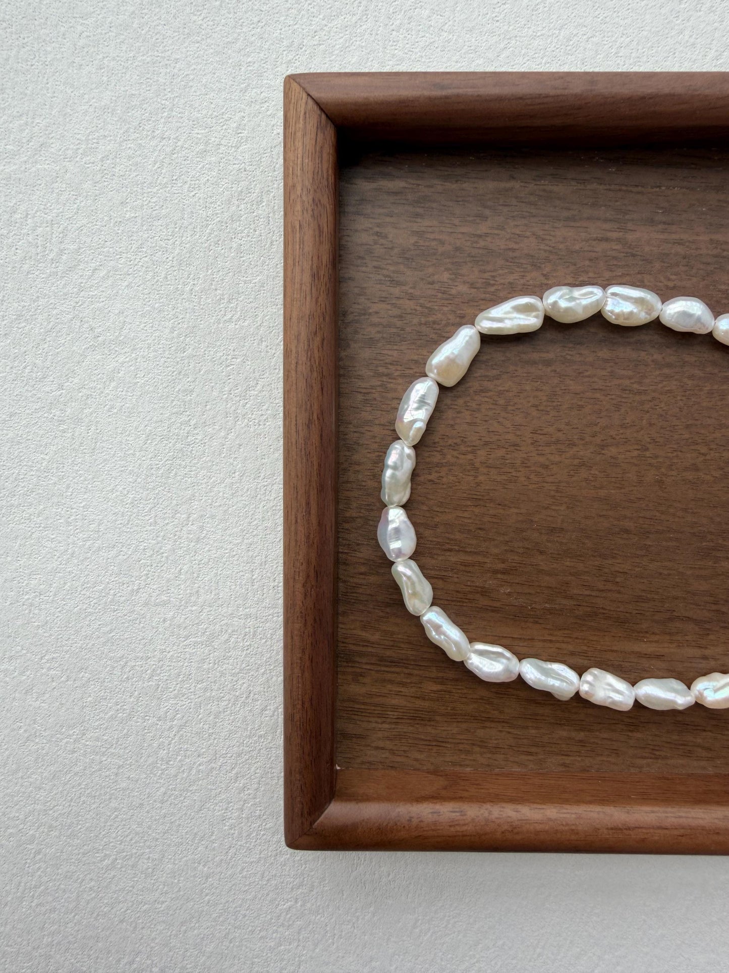 Additional view of baroque freshwater pearl choker by Le Jardin Perles