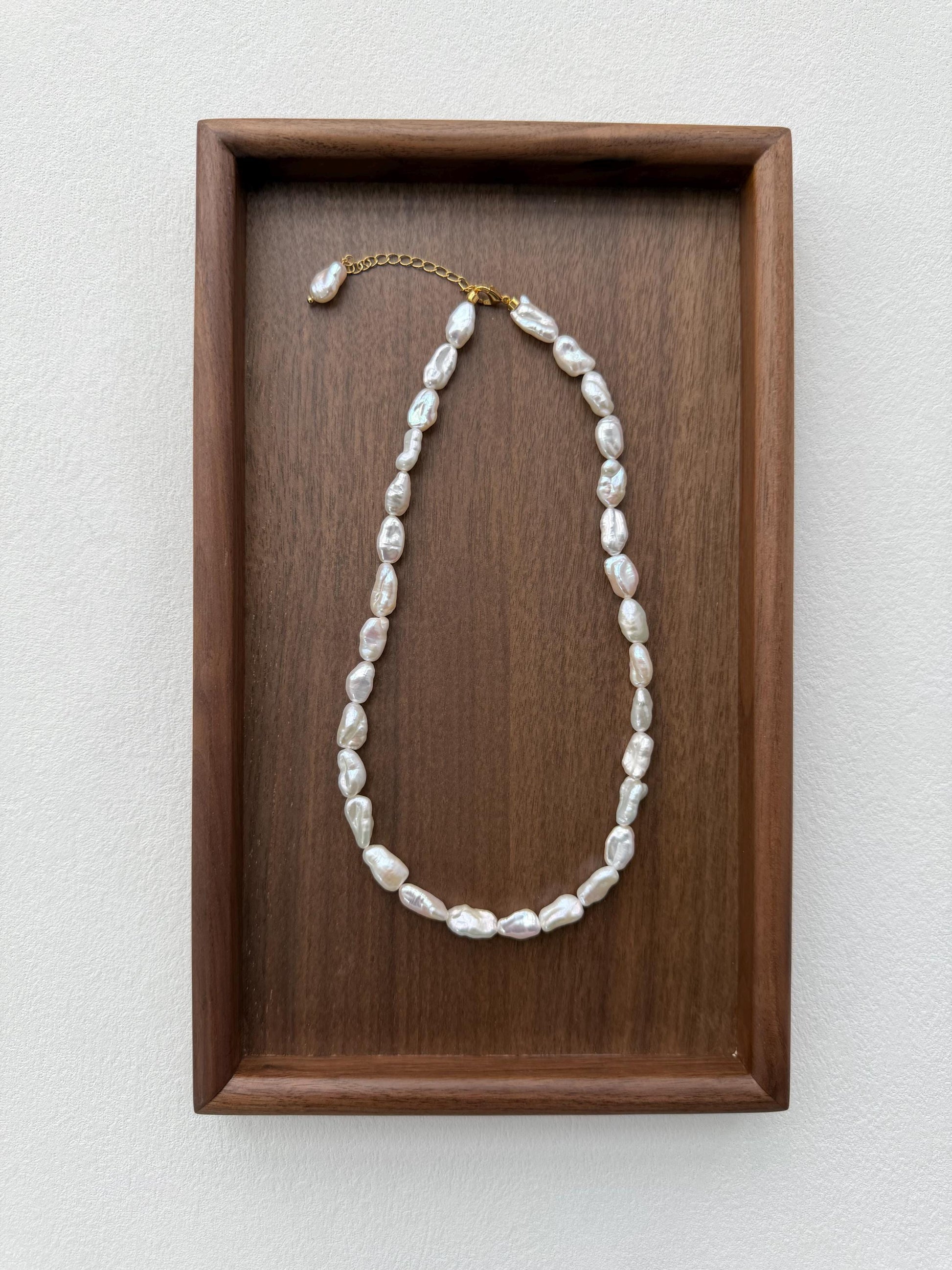 Additional view of baroque freshwater pearl choker by Le Jardin Perles
