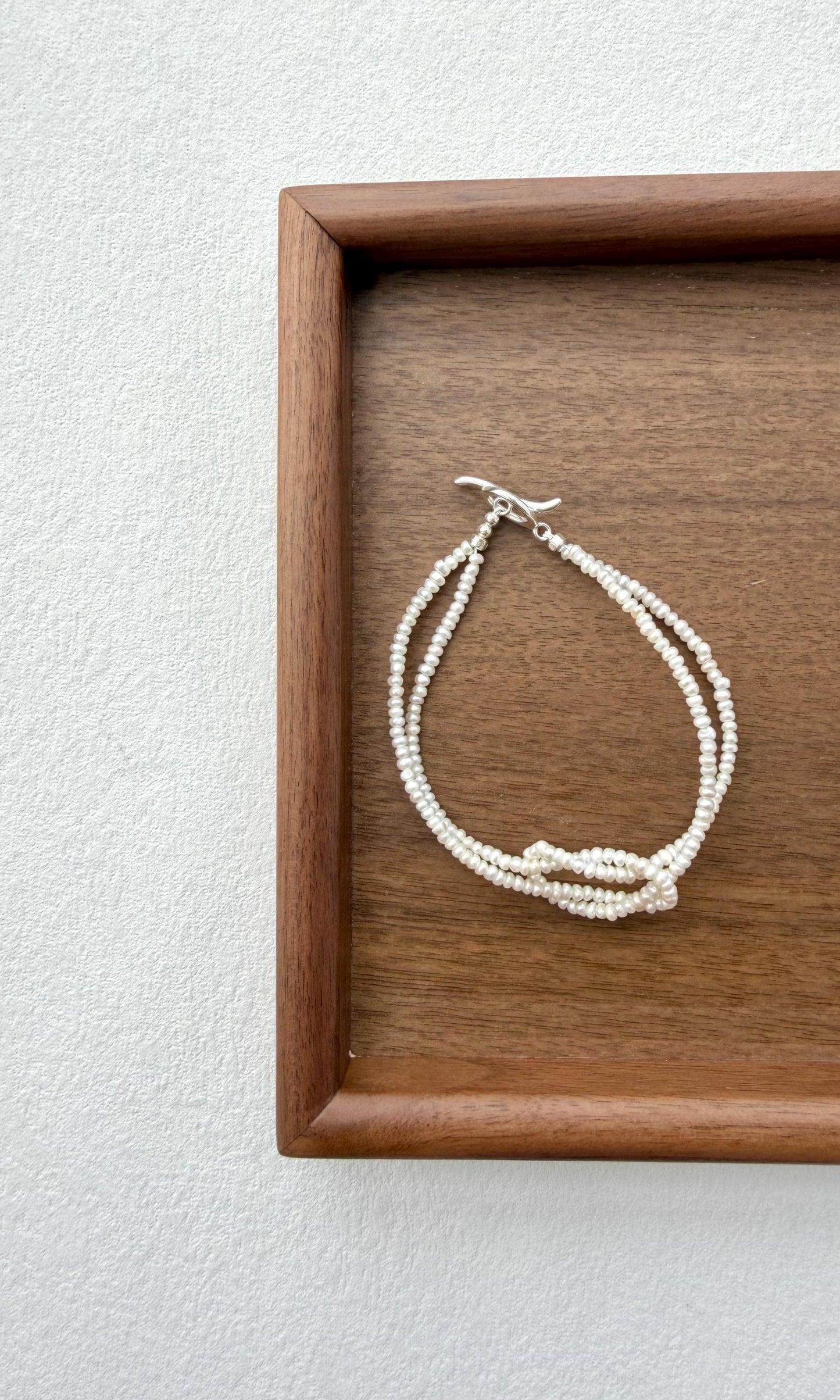 Additional view of delicate freshwater pearl bracelet by Le Jardin Perles