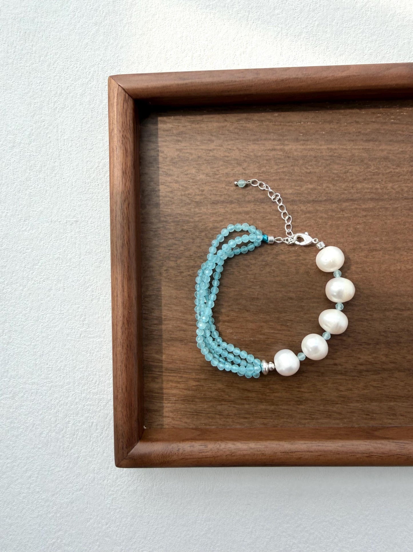 Blue Cat Eye Bracelet by Le Jardin Perles