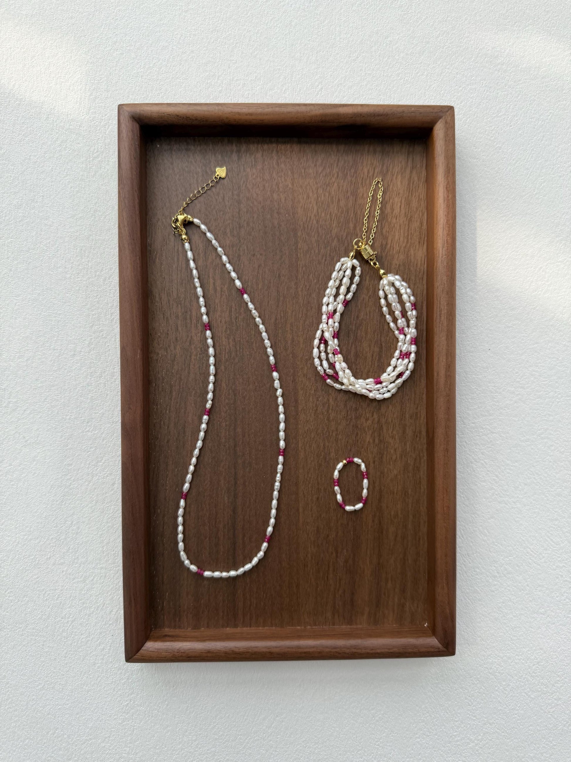 Additional view of layered freshwater pearl bracelet by Le Jardin Perles