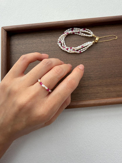 Additional view of freshwater pearl ring by Le Jardin Perles
