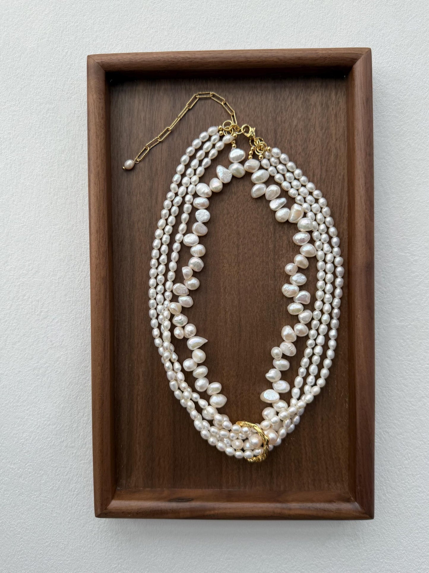 Additional view of baroque pearl necklace by Le Jardin Perles
