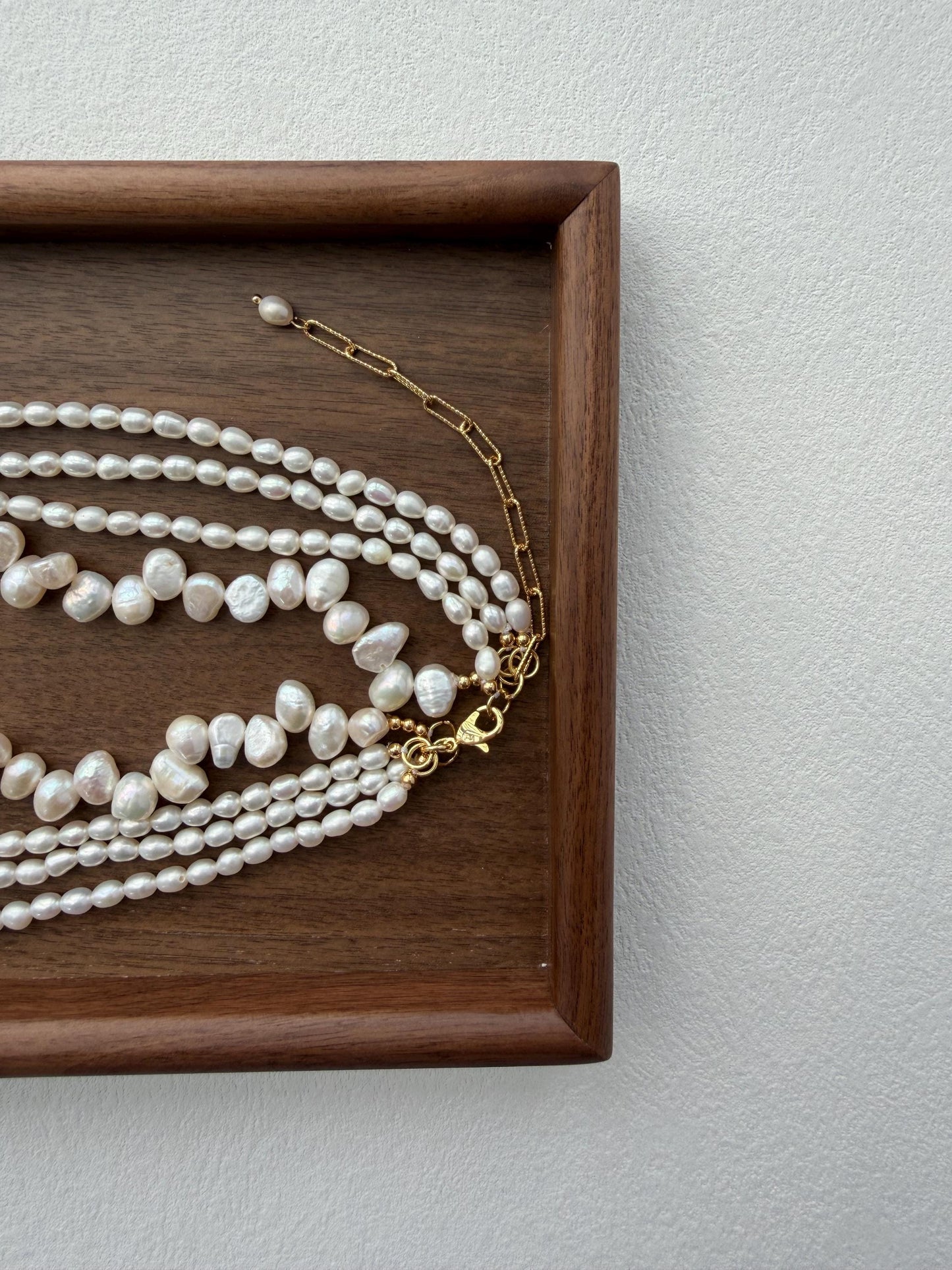 Additional view of baroque pearl necklace by Le Jardin Perles
