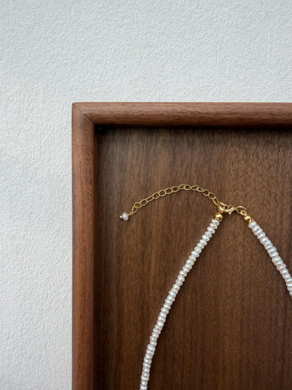 Additional view of baroque freshwater pearl necklace by Le Jardin Perles
