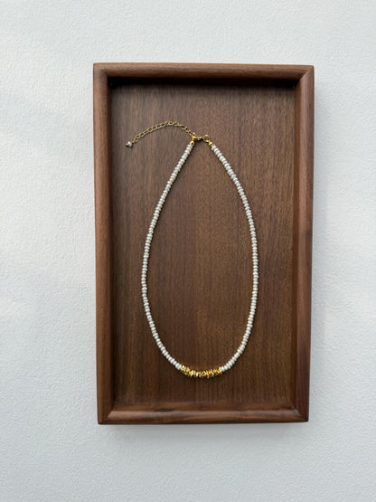 Additional view of baroque freshwater pearl necklace by Le Jardin Perles