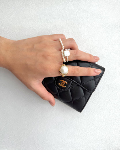 Additional view of statement freshwater pearl ring by Le Jardin Perles