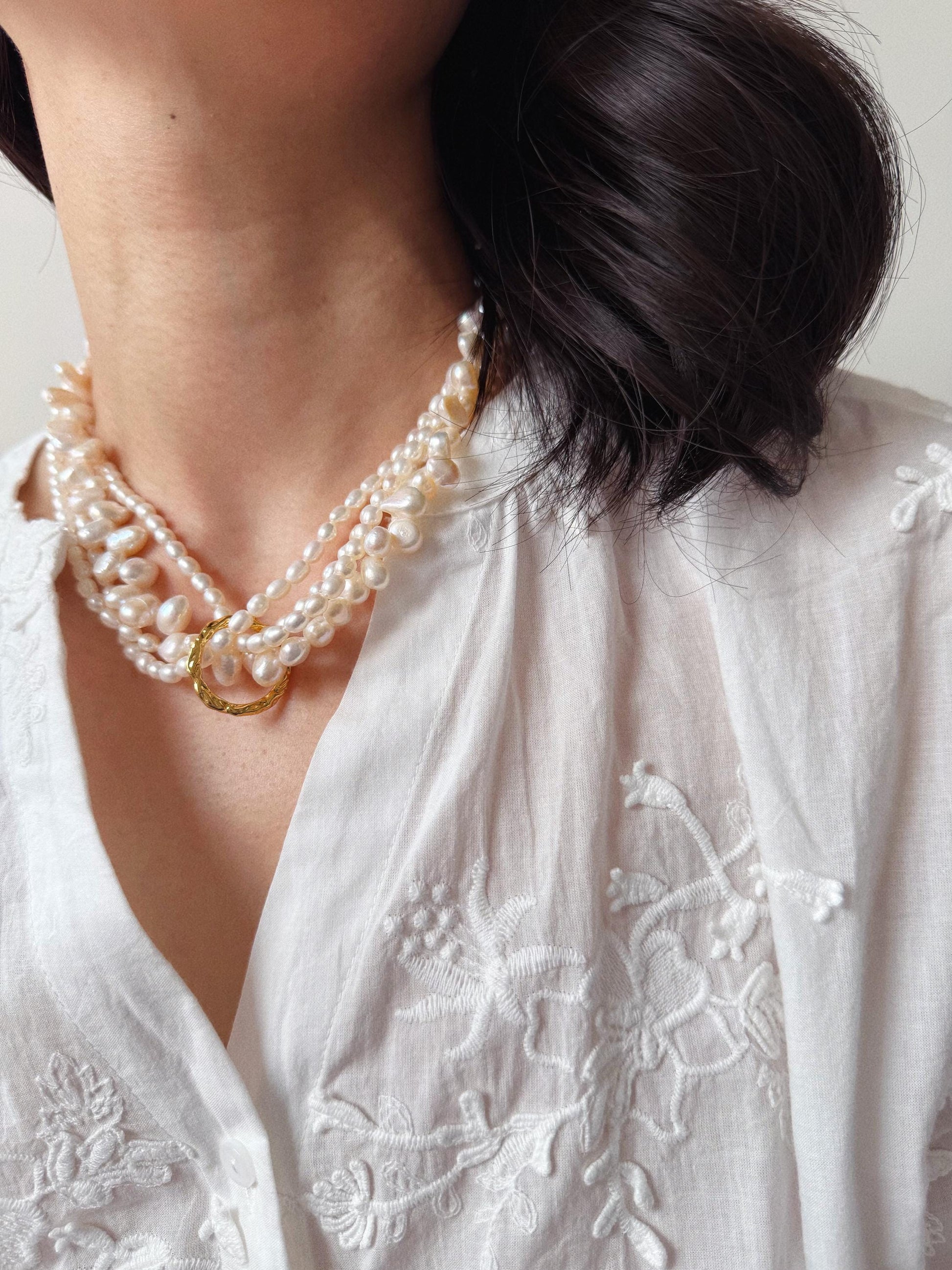 Baroque Pearl Necklace by Le Jardin Perles