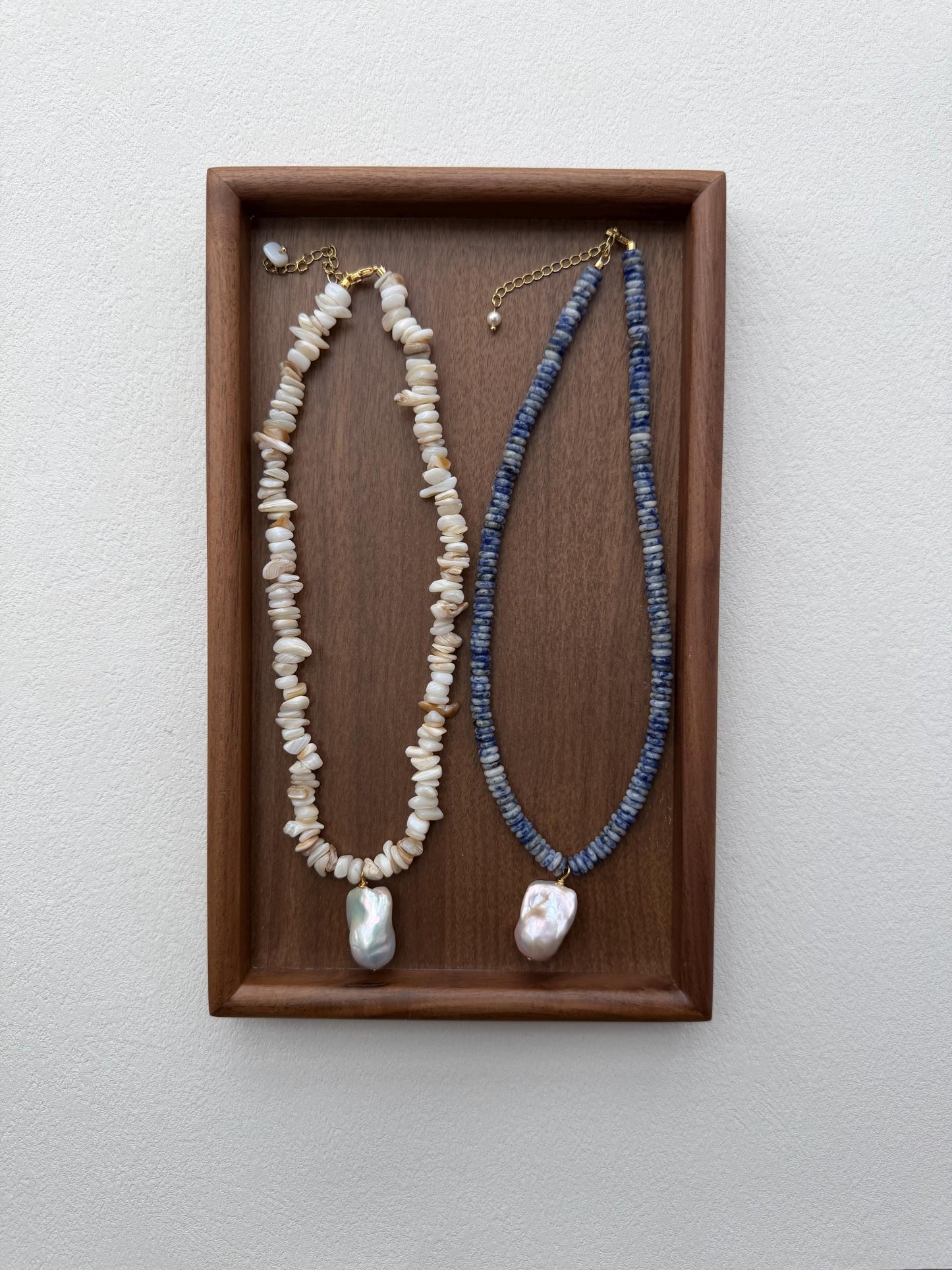 Additional view of coastal baroque pearl necklace by Le Jardin Perles