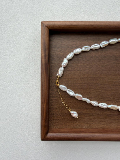 Additional view of baroque freshwater pearl choker by Le Jardin Perles