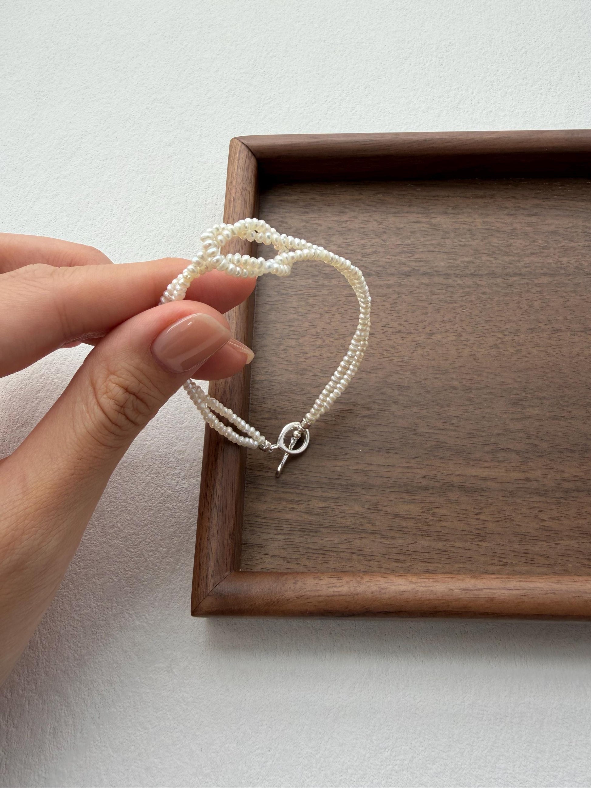 Additional view of delicate freshwater pearl bracelet by Le Jardin Perles