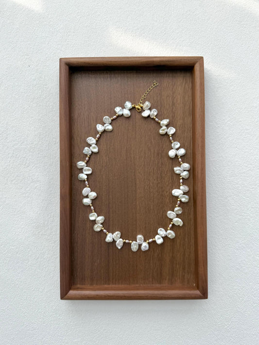 Baroque Keshi Pearl Necklace by Le Jardin Perles