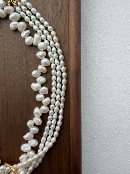 Additional view of baroque pearl necklace by Le Jardin Perles
