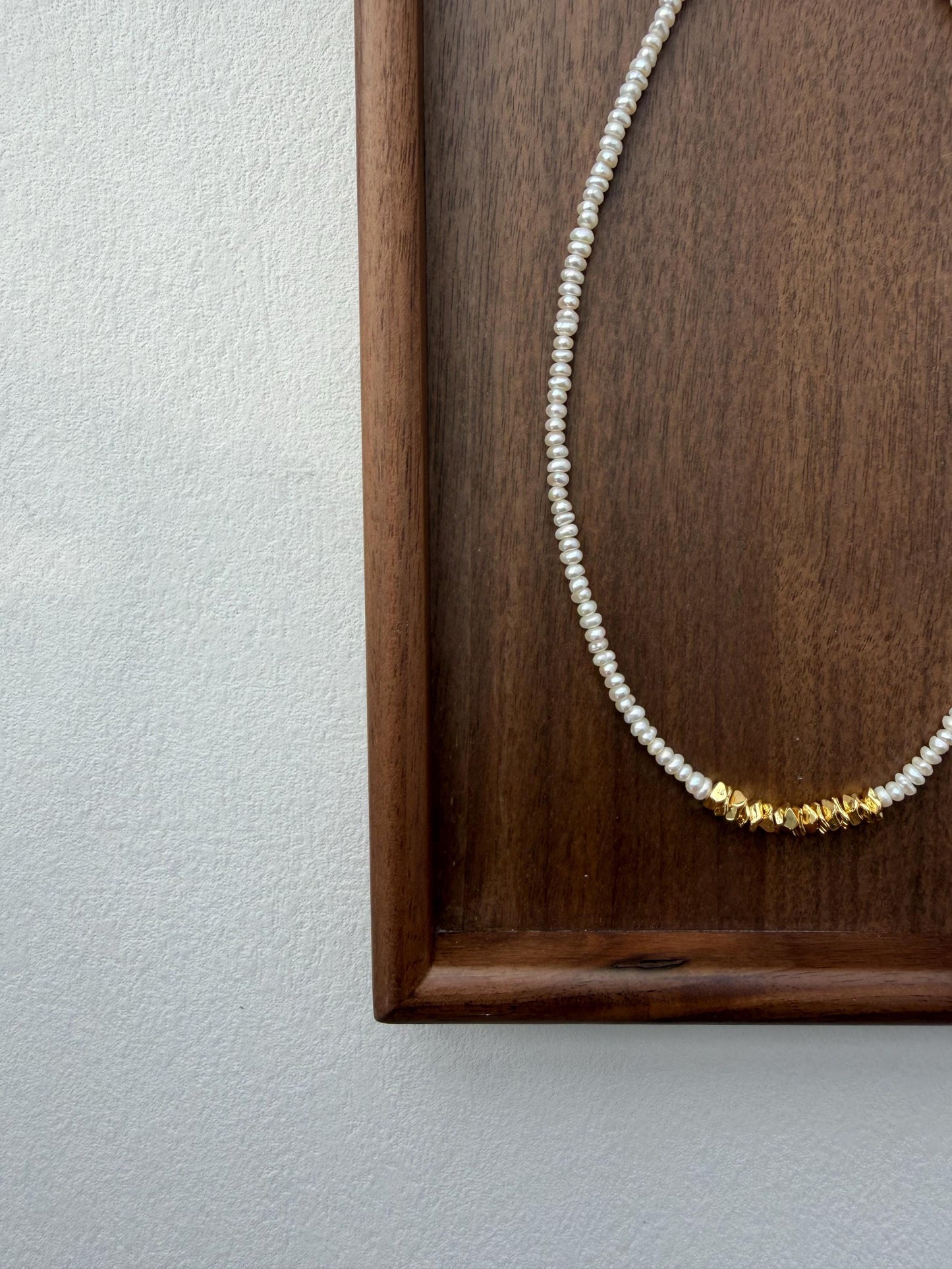 Additional view of baroque freshwater pearl necklace by Le Jardin Perles