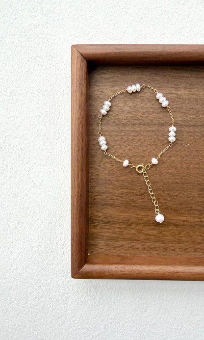 Baroque Petite Fleur Pearl Flower Bracelet by Le Jardin Perles