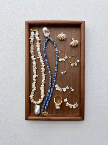 Additional view of coastal baroque pearl necklace by Le Jardin Perles