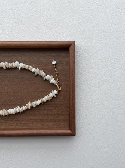 Additional view of coastal baroque pearl necklace by Le Jardin Perles