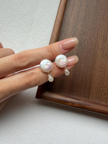 French Vintage Pearl Drop Earrings by Le Jardin Perles